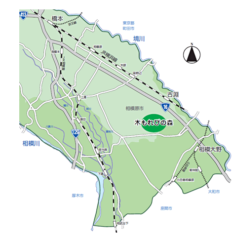 木もれびの森 地図　相模原市